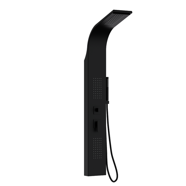 Pannello doccia idromassaggio Ibiza in pvc tondo nero