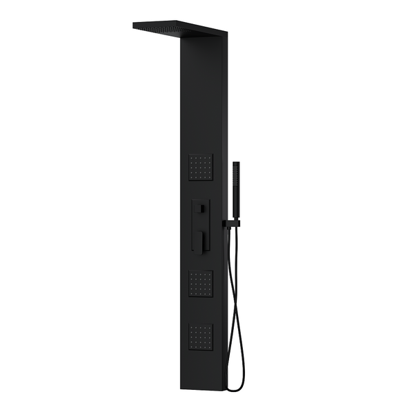 Pannello doccia idromassaggio Ibiza quadro in alluminio nero