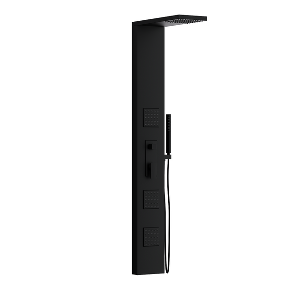 Pannello doccia idromassaggio Ibiza quadro in alluminio nero