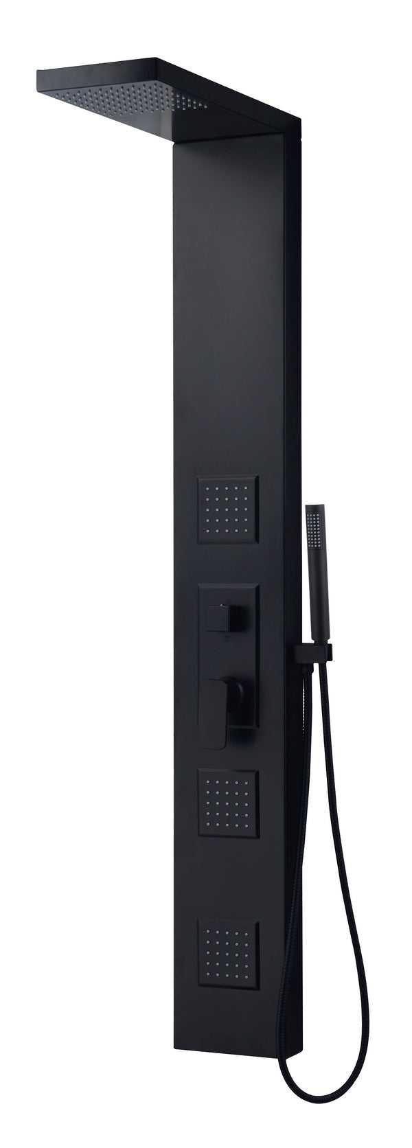 Pannello doccia idromassaggio Ibiza quadro in alluminio nero