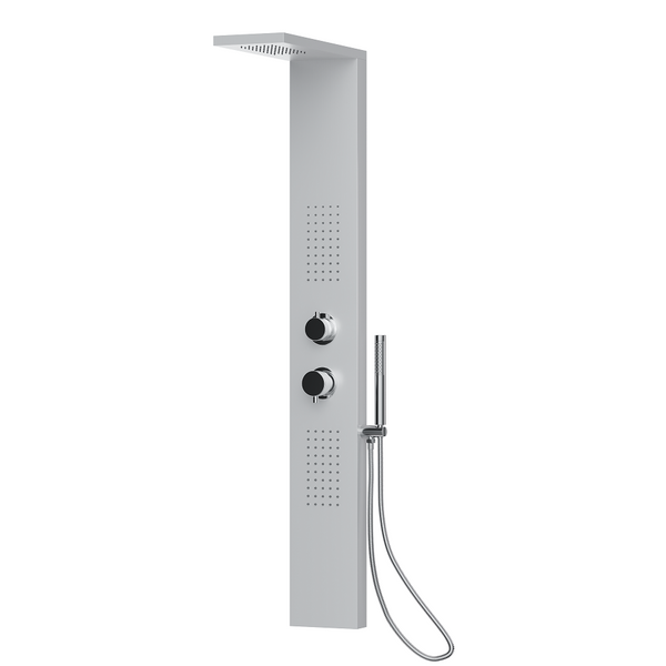 Pannello doccia idromassaggio Ibiza quadro termostatico in acciaio a specchio