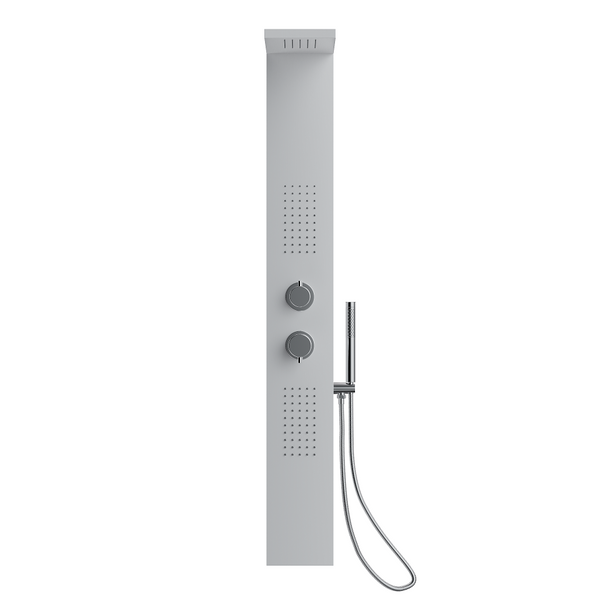 Pannello doccia idromassaggio Ibiza quadro termostatico in acciaio a specchio