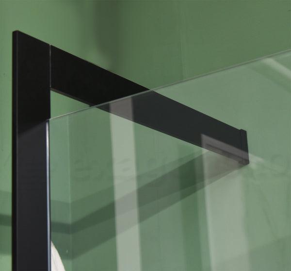 Schema tecnico di Novellini Kuandra H Parete doccia 117 a 120 cm H 200 nero con misure e configurazione
