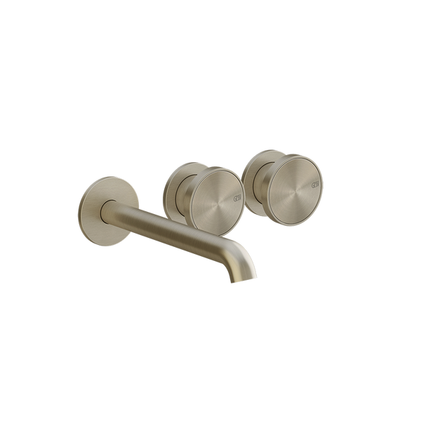 Gessi 66090 Parte esterna gruppo lavabo 3 fori senza scarico parte incasso non inclusa brass brushed