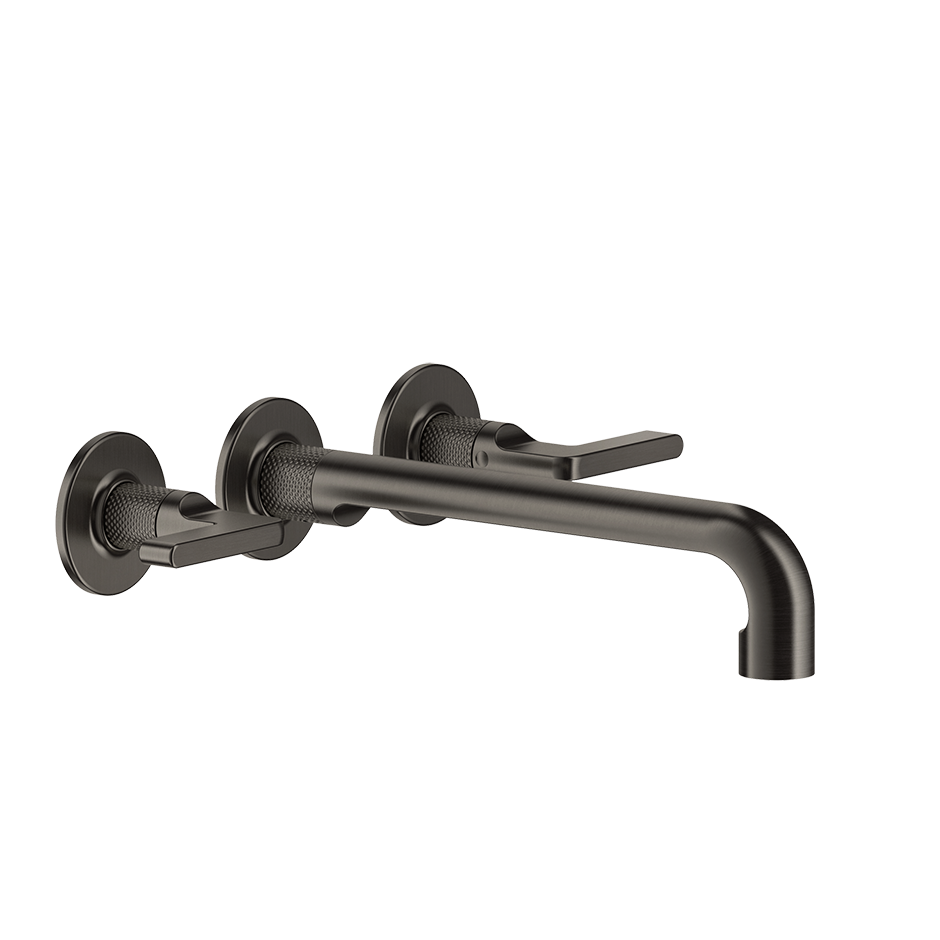 Gessi Inciso Parte esterna gruppo lavabo a parete 3 fori parte incasso non inclusa matte black xl