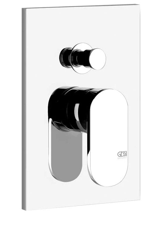 Parte Esterna Miscelatore doccia a Parete 2 Vie Con Deviatore Automatico senza parte incasso Cromo Gessi Via Bagutta 44714