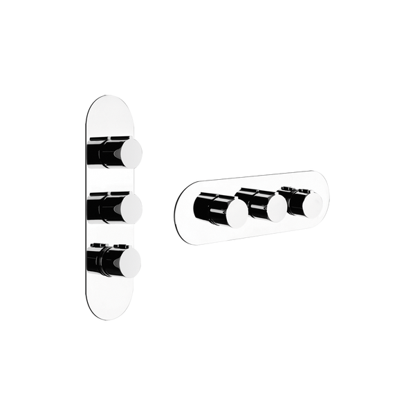 Parte esterna miscelatore doccia termostatico alta portata a parete parte incasso non inclusa ventaglio 43064 gessi