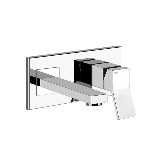 Gessi Rettangolo K Parte Esterna Miscelatore lavabo a Parete Senza Scarico senza parte incasso cromo 53089
