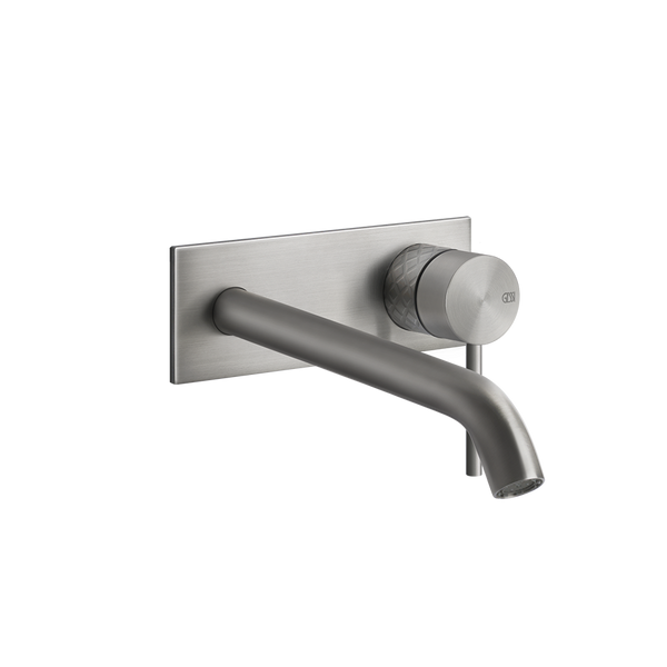 Gessi Intreccio Parte esterna miscelatore lavabo a parete parte incasso non inclusa steel brushed 54190