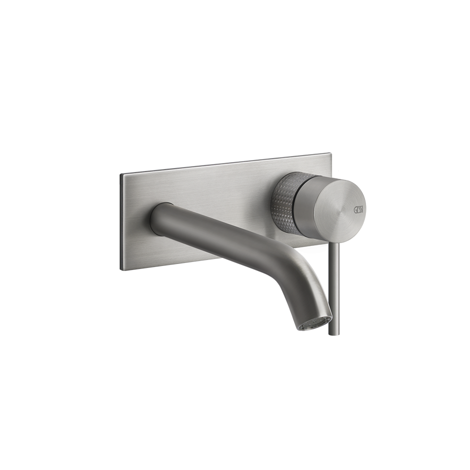 Gessi Cesello Parte esterna miscelatore lavabo a parete senza scarico parte incasso non inclusa steel brushed