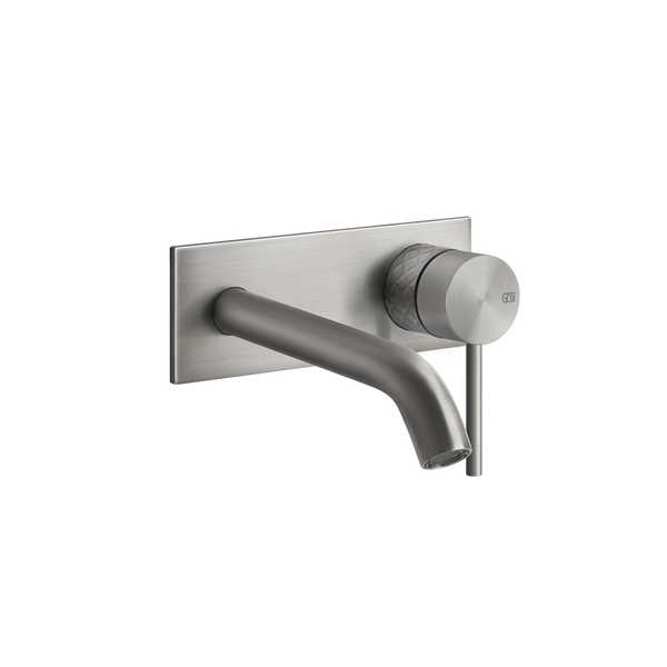 Gessi Intreccio Parte esterna miscelatore lavabo a parete parte incasso non inclusa steel brushed 54188