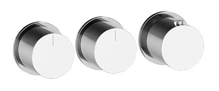 Parte esterna miscelatore termostatico a parete 2 uscite indipendenti parte incasso non inclusa cromo anello 63434 gessi