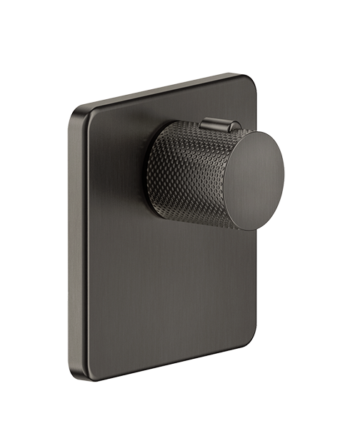 Parte esterna miscelatore termostatico alta portata a parete parte incasso non inclusa nero opaco inciso 58254 gessi