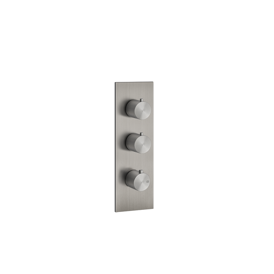Parte esterna miscelatore termostatico alta portata a parete steel brushed 239 parte incasso non inclusa 54514 gessi