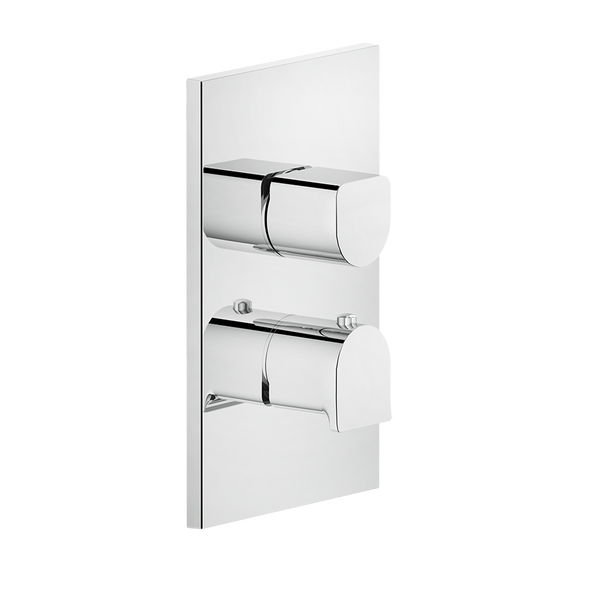 Parte esterna miscelatore termostatico doccia a parete 1 via cromo Rilievo 59132 Gessi