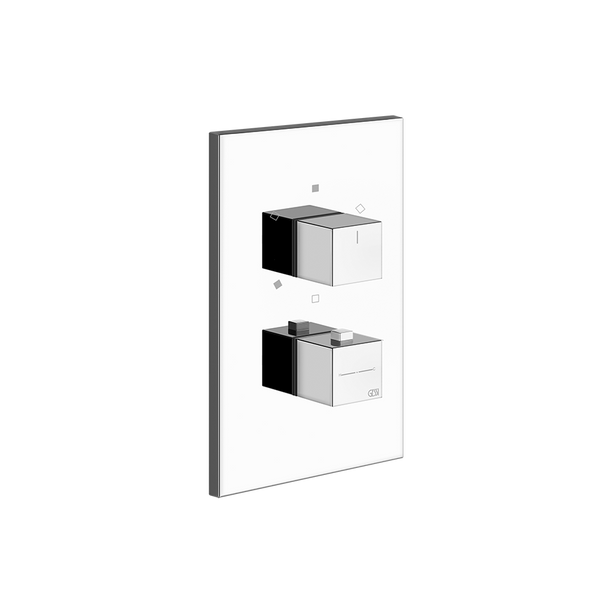 Parte Esterna Miscelatore Termostatico Doccia A Parete 3 Vie senza parte incasso Cromo Rettangolo 20190 Gessi