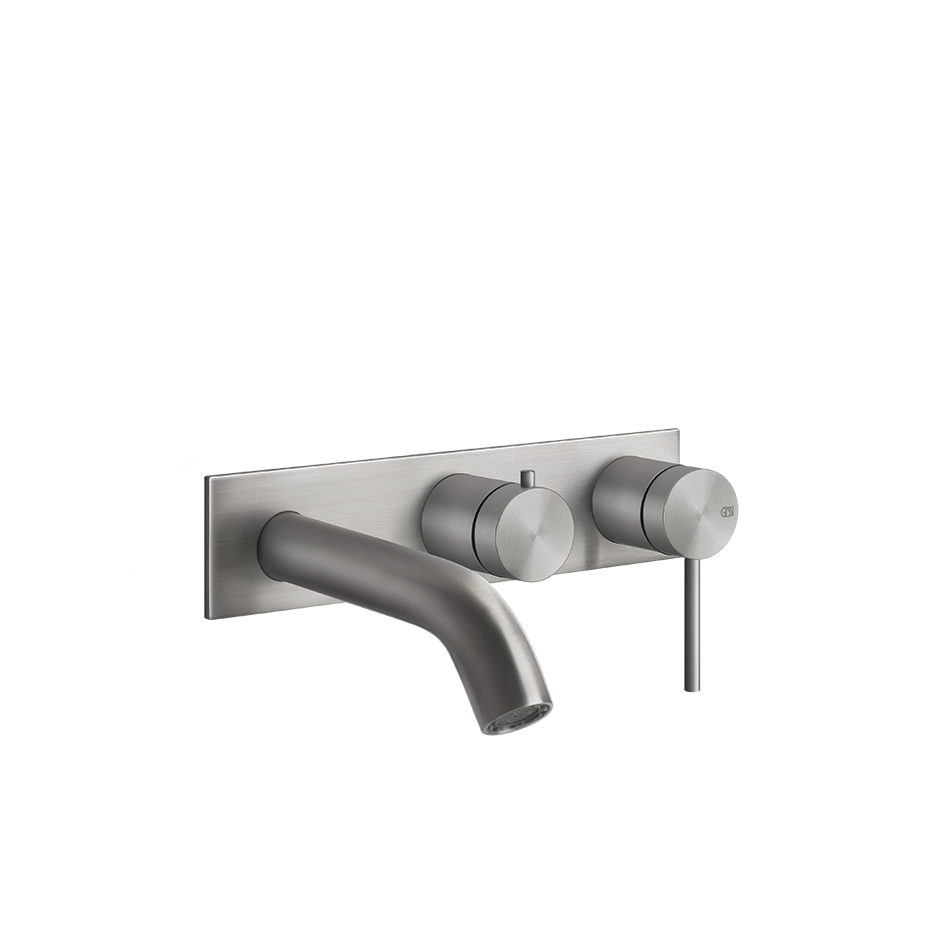Parte esterna miscelatore vasca con deviatore e bocca parte incasso non inclusa Steel brushed 54136 Gessi