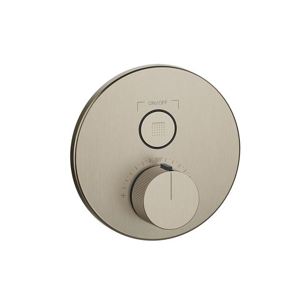 Parti esterne per miscelatore doccia termostatico a una funzione brushed brass hi fi 38711 gessi