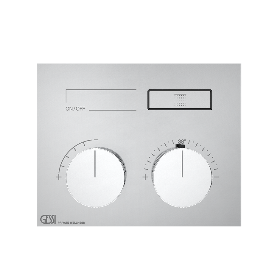 Parti esterne per miscelatore doccia termostatico a una funzione parte incasso non inclusa finox hi fi 63002 gessi