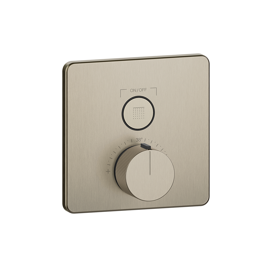 Parti esterne per miscelatore termostatico a una funzione brushed brass hi fi 38717 Gessi