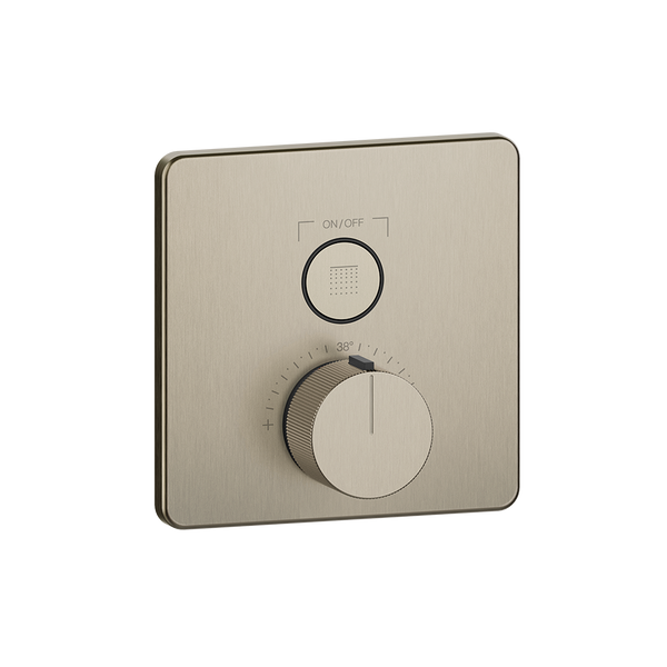 Parti esterne per miscelatore termostatico a una funzione brushed brass hi fi 38717 Gessi