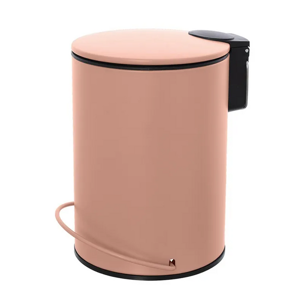 Pattumiera 3 L soft close in acciaio rosa Color