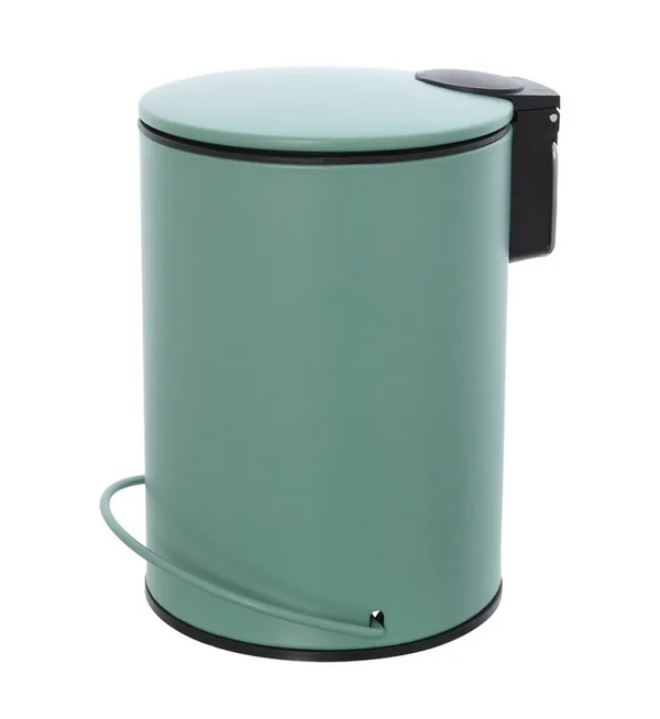 Pattumiera 3 L soft close in acciaio verde Color