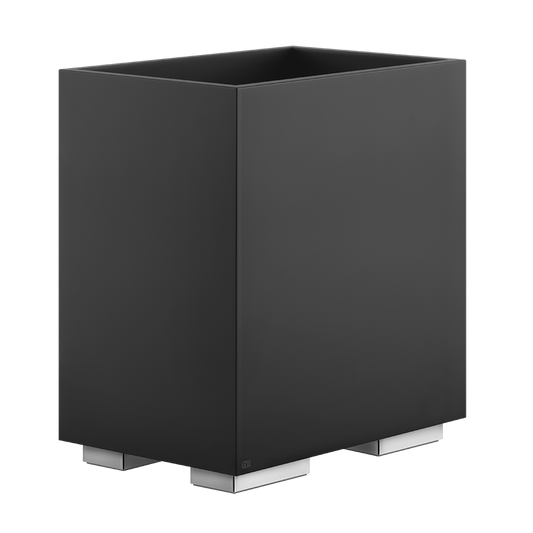 Pattumiera gettacarta cromo nero rettangolo 20991 gessi