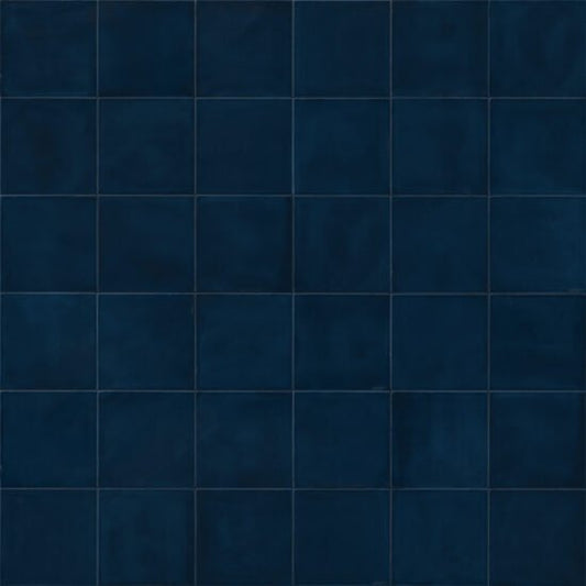 Pavimento rivestimento 15x15 in gres porcellanato 10 mm blu glossy Ragno Sol