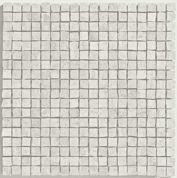 Pavimento Rivestimento 30x30 bianco mosaico effetto cemento 9,5 mm in gres fine porcellanato Ragno Concept 00R2AT04