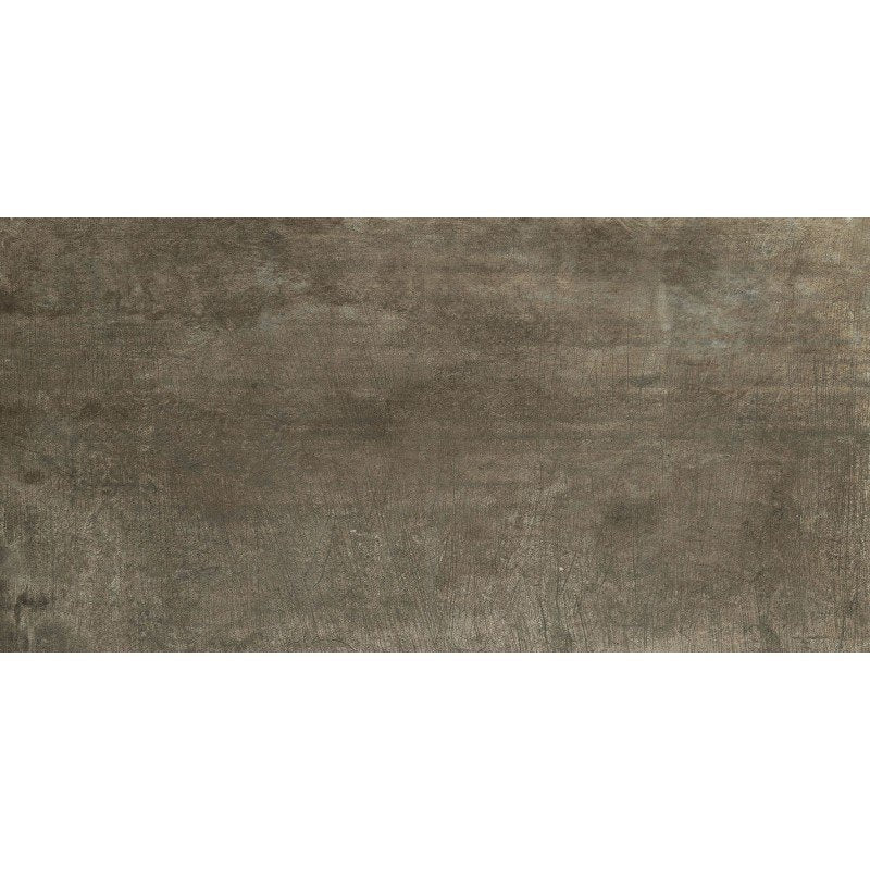 Pavimento rivestimento 40x80 rettificato 9 mm strutturaro in gres porcellanato brun Materies 755740 Rex Ceramiche
