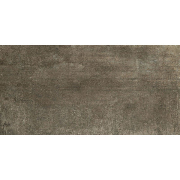 Pavimento rivestimento 40x80 rettificato 9 mm strutturaro in gres porcellanato brun Materies 755740 Rex Ceramiche