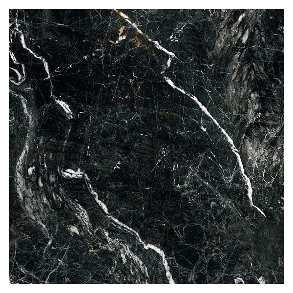Pavimento rivestimento 60x60 effetto marmo rettificato 7 mm in gres fine porcellanato dark wave levigato Rhapsody 0117463 Naxos