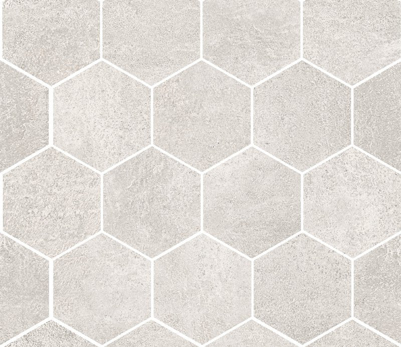 Pavimento rivestimento Esagonale 26x30 Cm Effetto Metallo In Gres Porcellanto Silver Ceramica Sant Agostino Hexagon Oxidart CSAHOXSI26