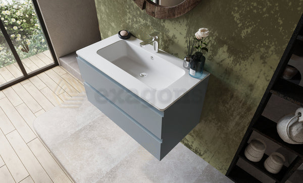 Mobile bagno avion 90x45 Pesaro due cassetti con lavabo in ceramica