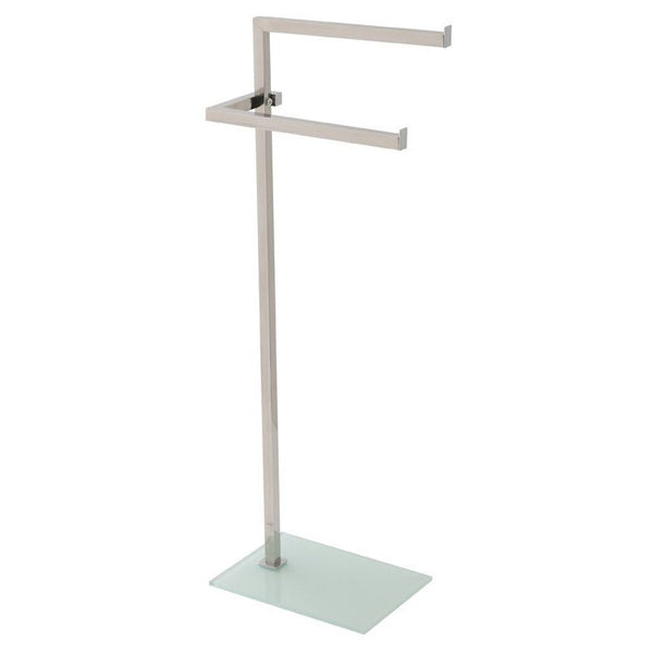 Piantana Portasciugamani con base in vetro temperato e acciaio cromo 810004