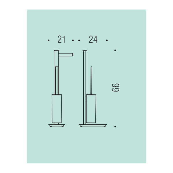 Set piantane portasciugamani e portarotolo porta scopino cromo Units Colombo