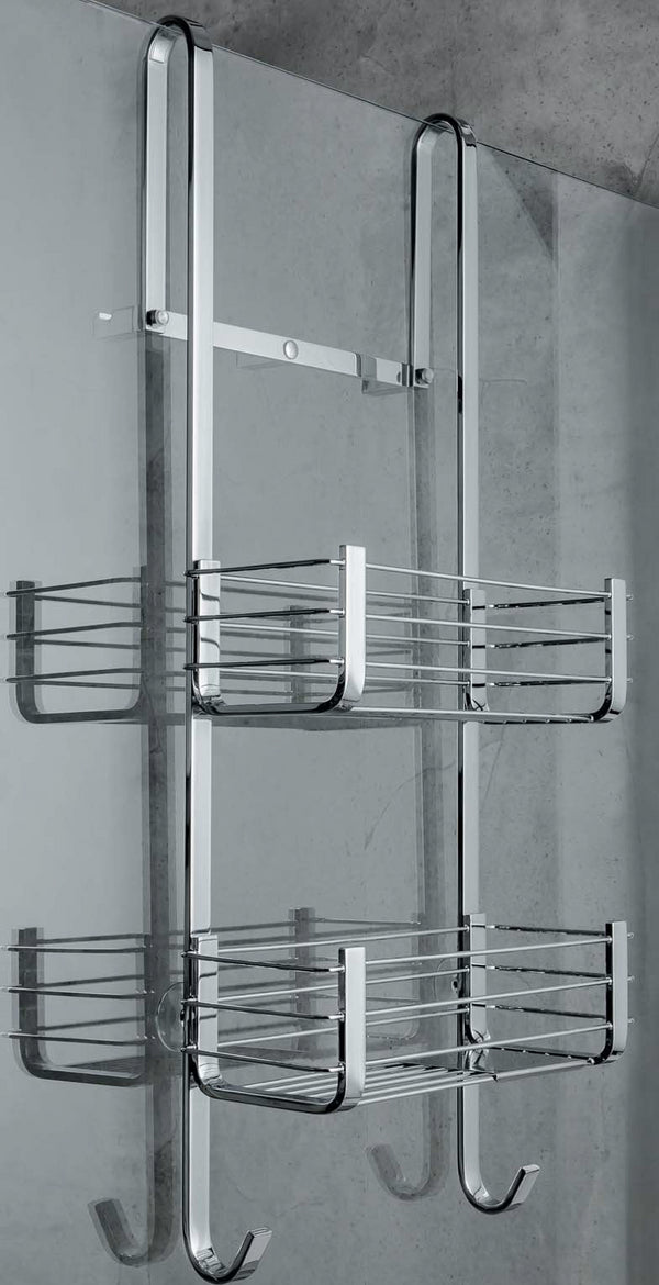 Set piantane portasciugamani portarotolo con portascopino e cavalletto box doccia cromo 3 pz Units Colombo Design