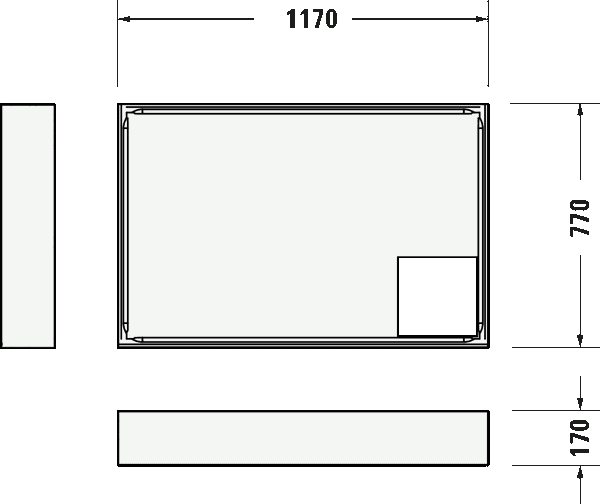 Piatto Doccia 120x80 rettangolare in acrilico sanitario Bianco 720113000000000 D-Code Duravit