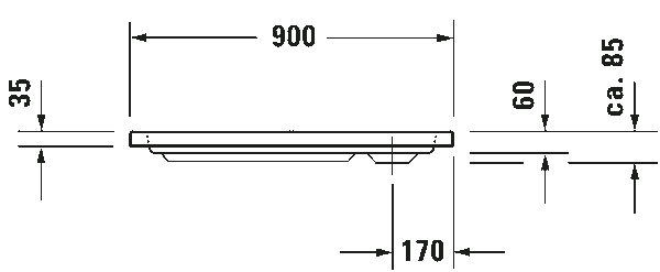 Piatto Doccia 90x90 Quadrato in acrilico sanitario Bianco 720102000000000 D-Code Duravit