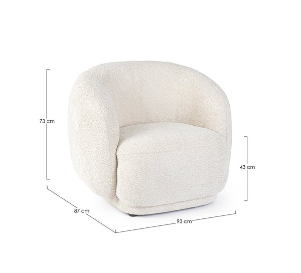 Andrea Bizzotto Tecla poltrona effetto boucle naturale 0743882