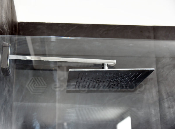 Porcelanosa neptune soffione 30x30 square con braccio 40 cm cromo