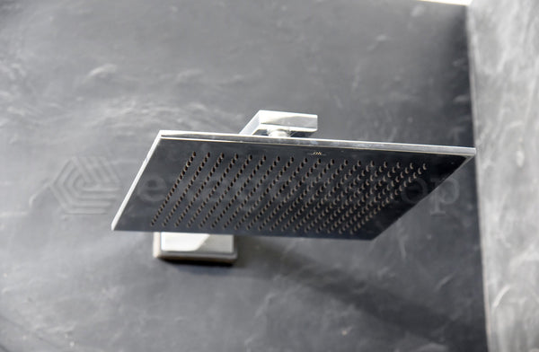 Porcelanosa neptune soffione 30x30 square con braccio 40 cm cromo