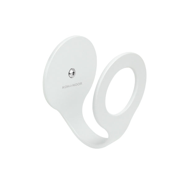 Koh-i-noor LaTonda.T 6501 gancio portasciugamani a muro in alluminio cromato bianco