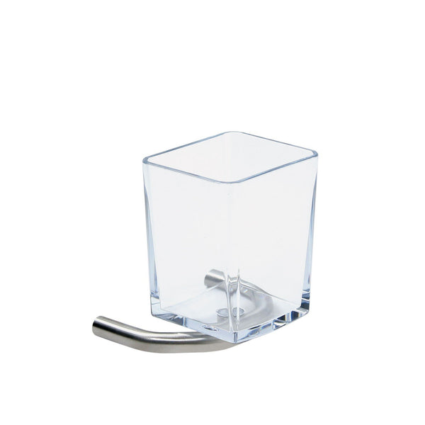 Koh-i-noor Tratto bicchiere portaspazzolini a muro in acciaio inox spazzolato