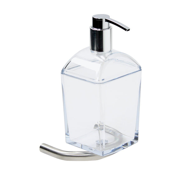 Koh-I-Noor Tratto Dispenser Porta Sapone Liquido A Muro In Acciaio Inox Spazzolato