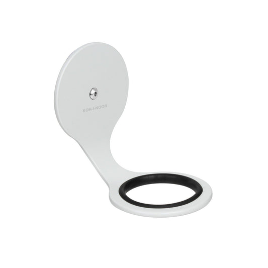Koh-i-noor Tonda.T porta phon porta bicchiere bianco 6525V, vista laterale della struttura e del profilo - Koh I Noor