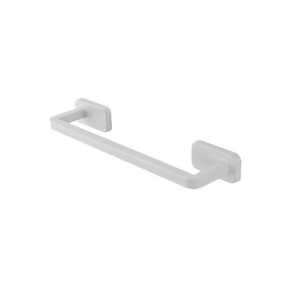 Porta asciugamani 35 cm acciaio inox bianco cubik