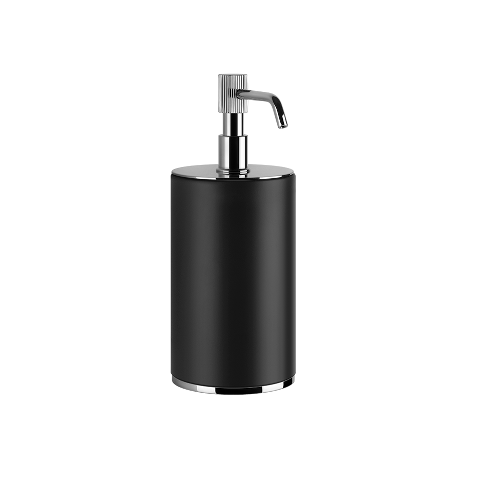 Porta dispenser da appoggio nero cromo Venti20 65438 Gessi