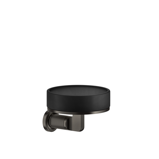 Porta sapone a parete nero black xl inciso 58502 gessi